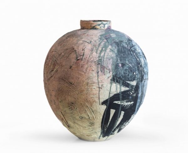 Vase rond petit pied