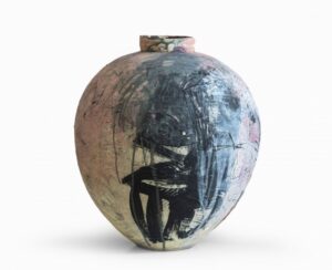 Vase rond petit pied - Image 3