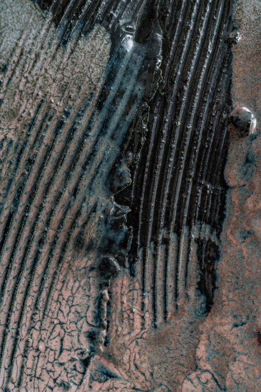 Panneau mural (noir/beige/rose)