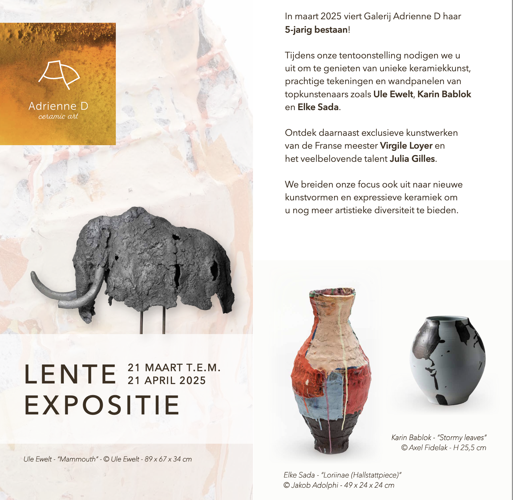 Lente expositie van 21 Maart t.e.m 21 April