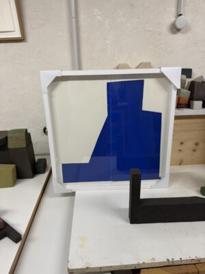 Dyptique pastel - bleu marine