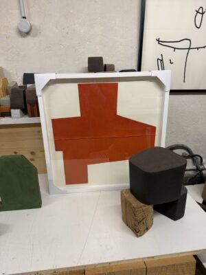 Dyptique pastel - rouge